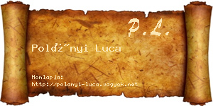 Polányi Luca névjegykártya